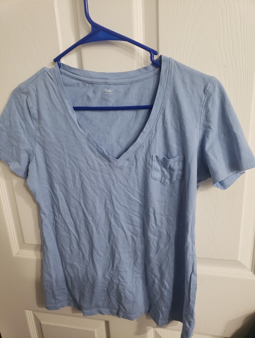 GAP Sky Blue V-Neck Pocket Tee